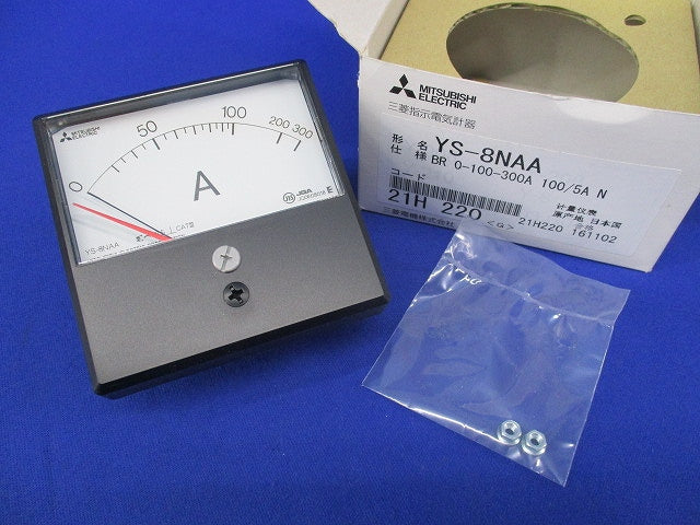 交流電流計 角形計器 0-100-300A YS-8NAA