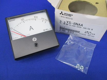 交流電流計 角形計器 0-100-300A YS-8NAA