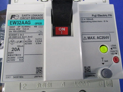 漏電遮断器3P20A EW32AAG-3P020