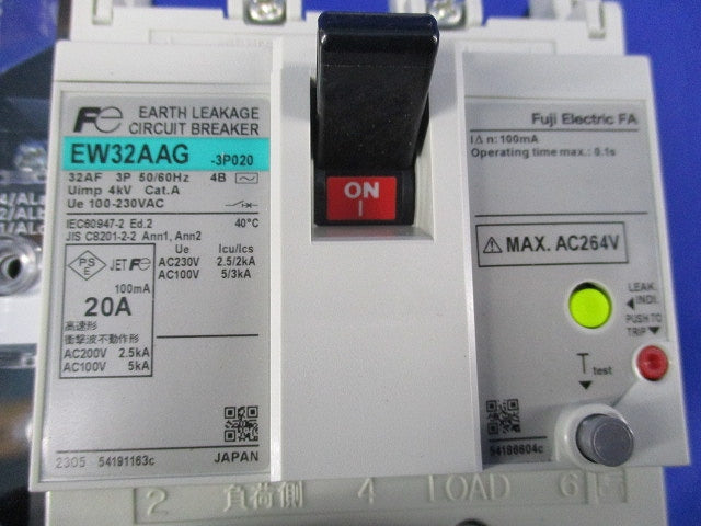 漏電遮断器3P20A EW32AAG-3P020