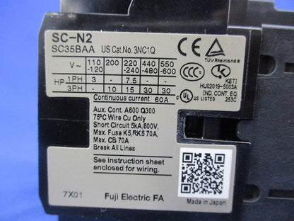 電磁接触器200V SC-N2