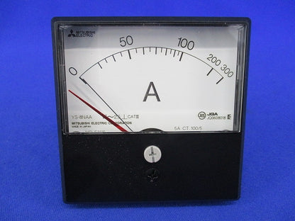 交流電流計 角形計器 0-300A YS-8NAA