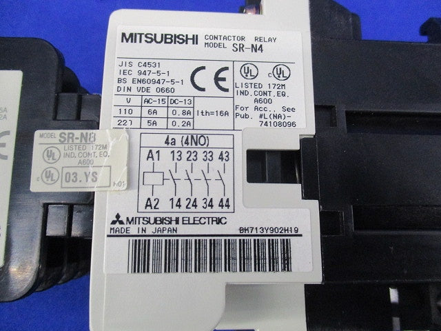 コンタクタ形電磁継電機 100Ｖ SR-N8