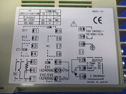 ディジタル調節計 SR82-2V-N-90-1000000