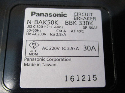 サーキットブレーカ3P30A N-BAK50K