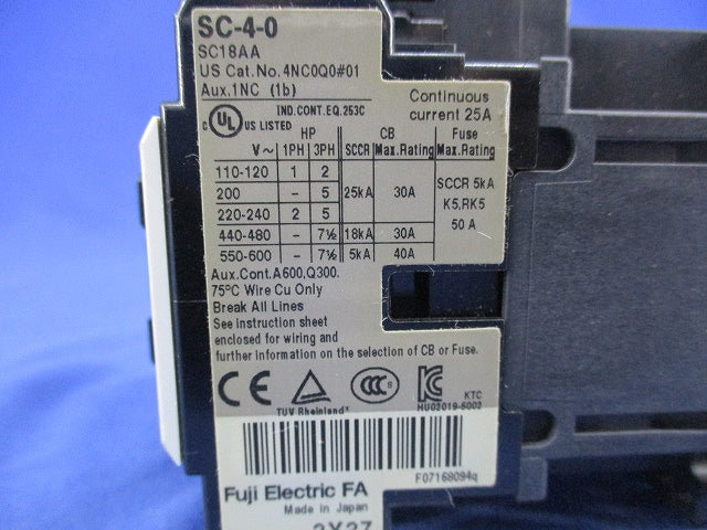 電磁接触器100V SC-4-0