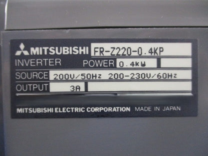 インバータ200V FR-Z220-0.4K