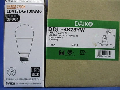 LEDダウンライト φ100(電球色) DDL-4828YW