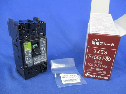 漏電ブレーカ 3P3E50A GX53