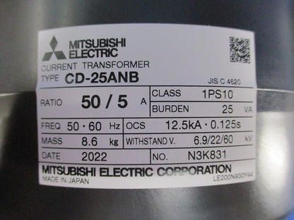 計器用高圧変流器50/5A CD-25ANB