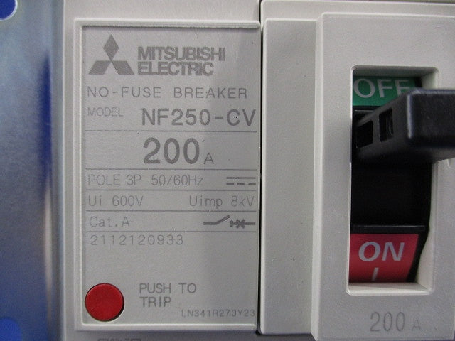ノーヒューズブレーカ 3P200A NF250-CV