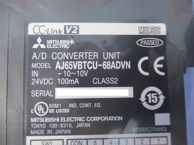 CC-Link V2 アナログ入力ユニット AJ65VBTCU-68ADVN