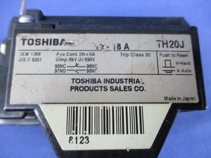 標準形サーマルリレー(12-18A) TH20J