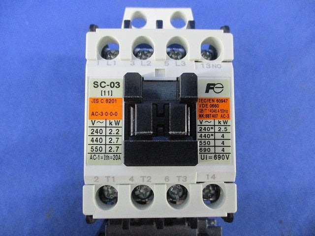 電磁開閉器100V SC-03+TR-0N