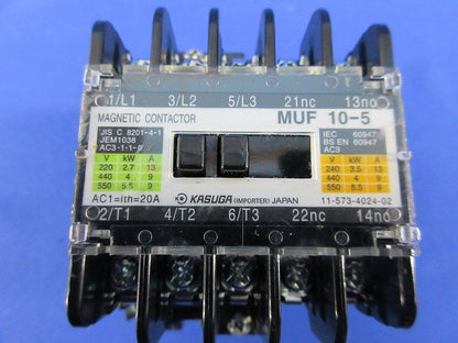 電磁接触器 200V(キズ汚れ有) MUF10-5