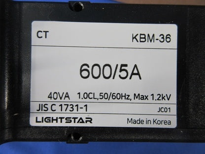 角形変流器600/5A KBM-36