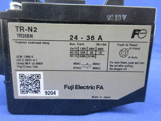 サーマルリレー(24-36A) TR-N2 TR35BN