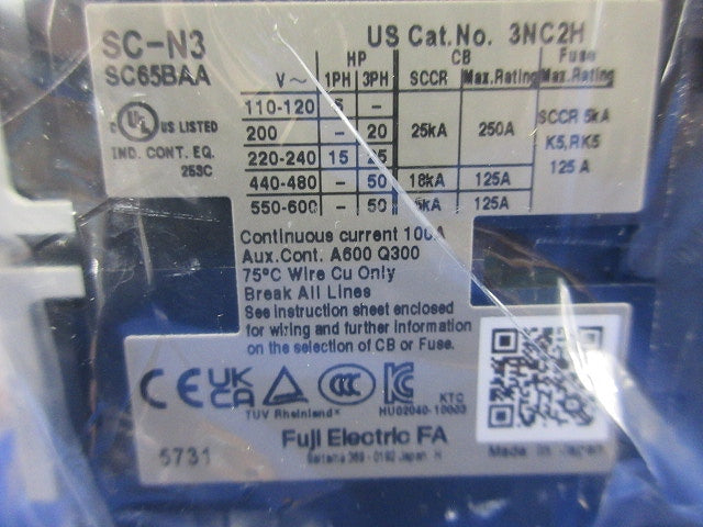 電磁接触器200V SC-N3