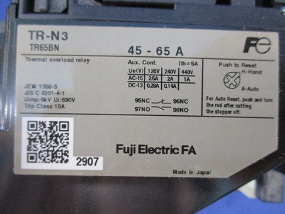 標準形サーマルリレー45-65A TR-N3 TR65BN