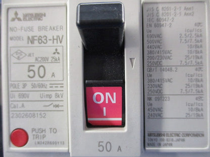 ノーヒューズ遮断器3P50A NF63-HV