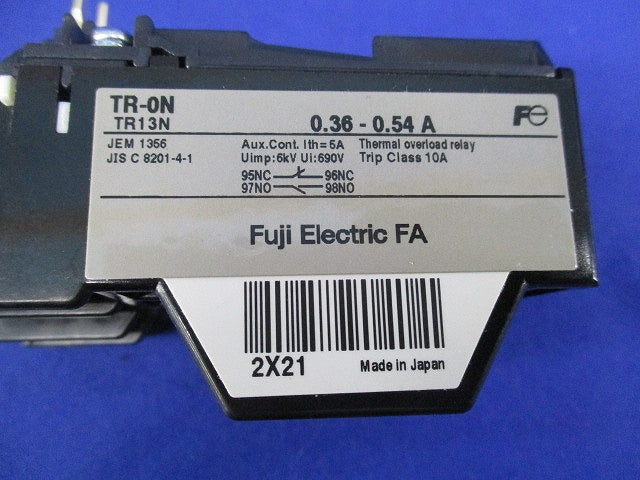 サーマルリレー(0.36-0.54A) TR-0N TR13N