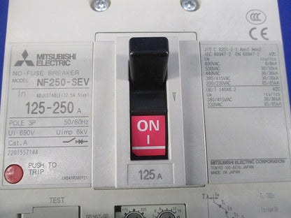 ノーヒューズ遮断器3P125-250A NF250-SEV