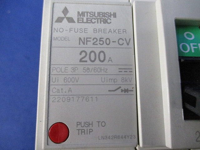 ノーヒューズブレーカ 3P200A NF250-CV