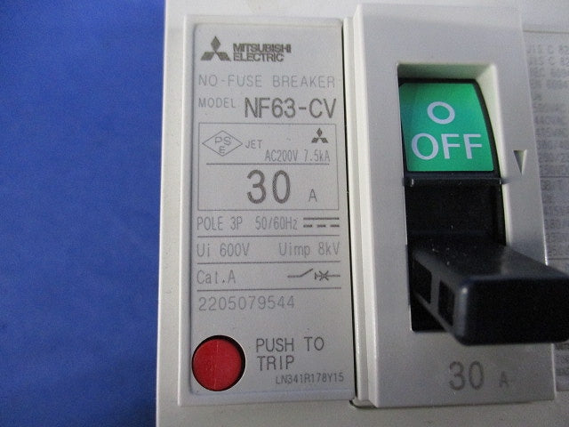 ノーヒューズブレーカ3P30A NF63-CV