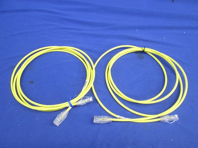 細径パッチコード(2個入)(カテゴリ6)(2ｍ)(黄)(両端プラグ付) UTP28SP2MYL