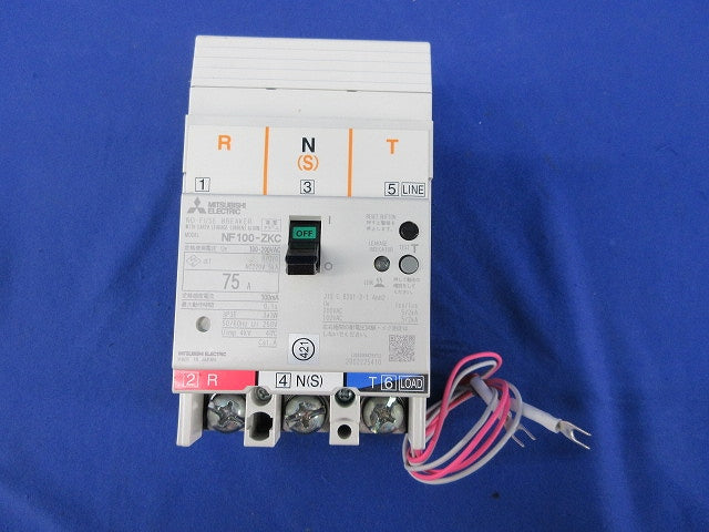 漏電アラーム遮断器3P3E75A NF100-ZKC