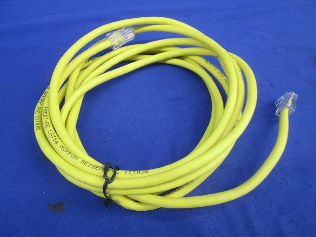 LANケーブル(5m)Cat5eパッチコード 撚線 4m 黄色 プラグ付 NSEDT-PCCAT5e