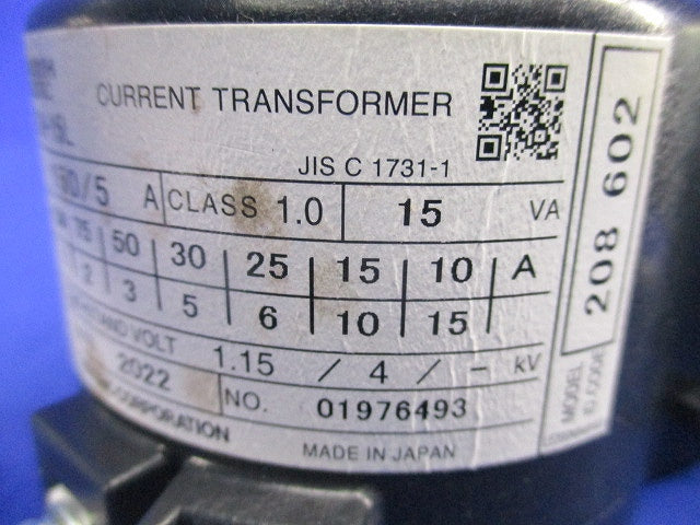 計器用低圧変流器150/5A CW-15L