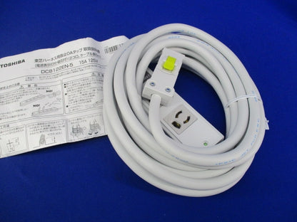 ハーネス用抜け止めOAタップ 2個口 ケーブル長5m DC8122EN