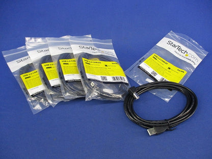USB2.0ケーブル 3m タイプA-B(L型右向き)オス/オス(5個入) USBAB3MR