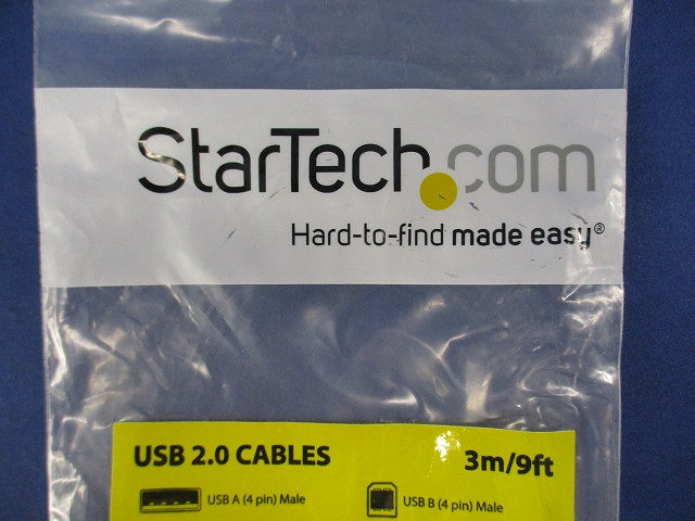 USB2.0ケーブル 3m タイプA-B(L型右向き)オス/オス(5個入) USBAB3MR