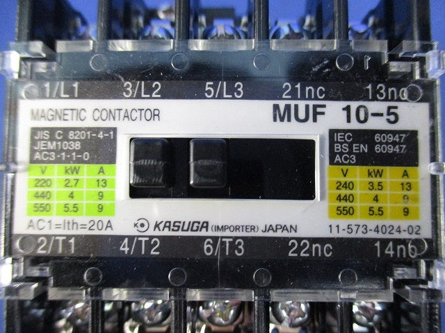 電磁接触器100V MUF10-5