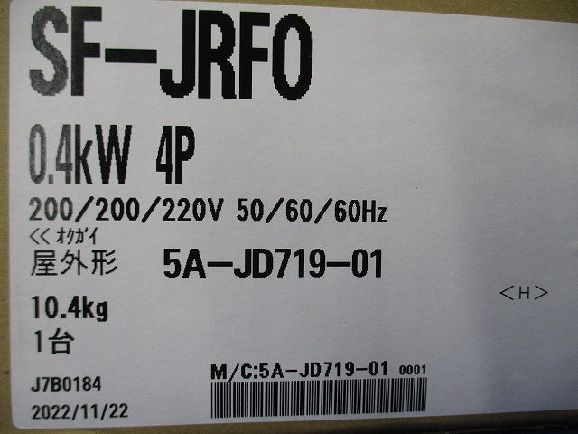 スーパーラインシリーズ 三相モーター 0.4kW4P200V SF-JRF0