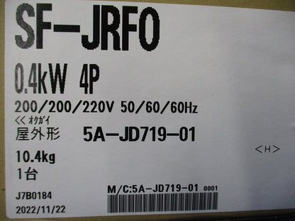 スーパーラインシリーズ 三相モーター 0.4kW4P200V SF-JRF0