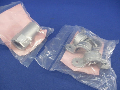 2号コネクタ・VE管両サドルセット(混在7個入)マットシルバー 2K-22MS-T他