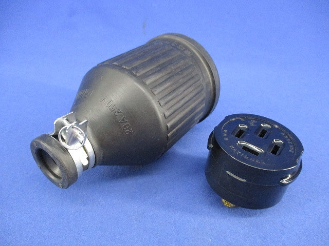 接地3P20A防水ゴムコードコネクタボディ WA3429K