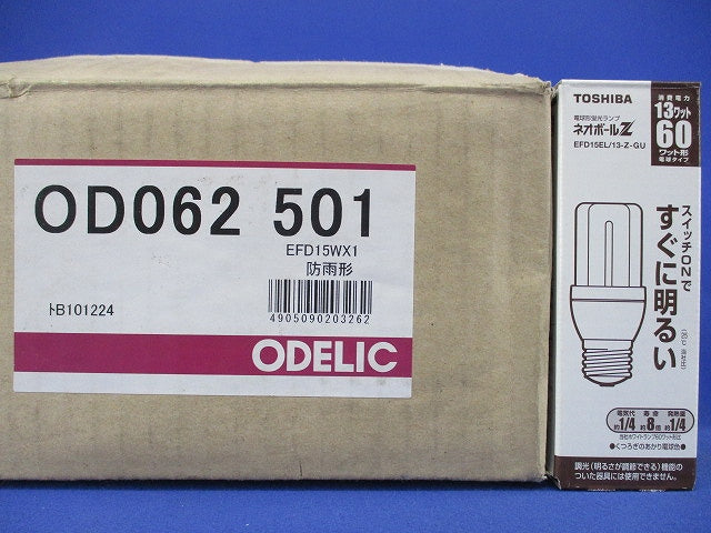 軒下用電球形蛍光灯ダウンライトφ125(ランプ付) OD062501RP+EFD15EL/13-Z