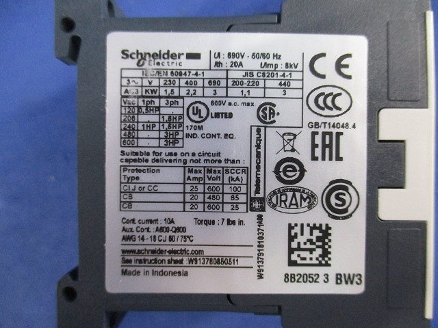 TeSys Kシリーズ電磁接触器 LP4K0610BW3