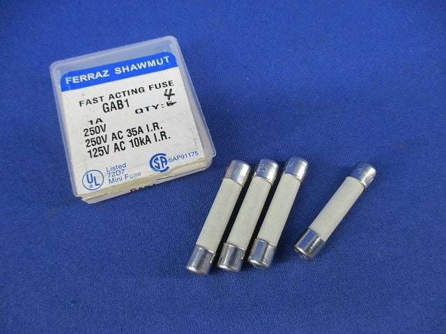 ヒューズ 速断型250VAC 1A(4個入) GAB1