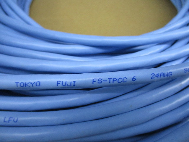 FLANTEC カテゴリ6 シールド付ＬＡＮケーブル(90m以上入)(薄青) FS-TPCC6 0.5mm×4P