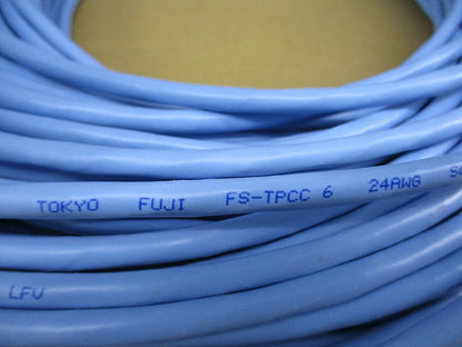 FLANTEC カテゴリ6 シールド付ＬＡＮケーブル(90m以上入)(薄青) FS-TPCC6 0.5mm×4P