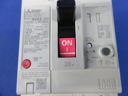 漏電遮断器3P3E20A NV63-HV