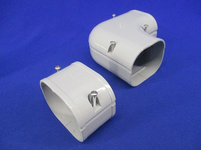 エアコン配管化粧カバー用 継手セット(混在4個入)(グレー) SK-77他