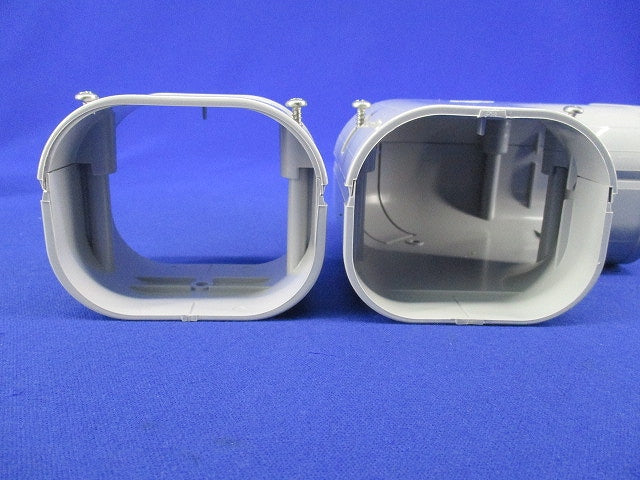 エアコン配管化粧カバー用 継手セット(混在4個入)(グレー) SK-77他