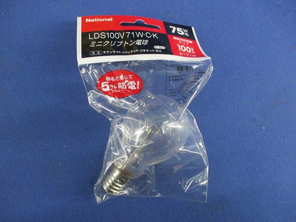 ミニクリプトン電球 75形 E17(5個入)National LDS100V71WCK