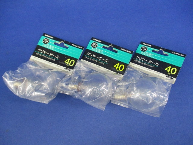 クリヤーボール電球(3個入)E17 GC100/110V40WE17A
